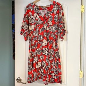 ASOS Kimono Sleeve V-Neck Midi Summer Dress